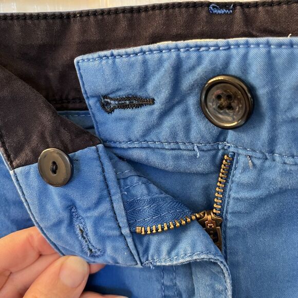 Boden Pants Womens Size 10P Daisy Cropped Chino Pockets Wide Leg Bold Blue - Picture 3 of 13